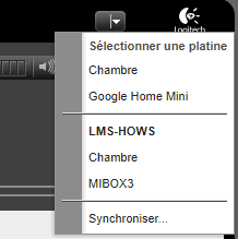 Vue des platines sur le Logitech Media Server